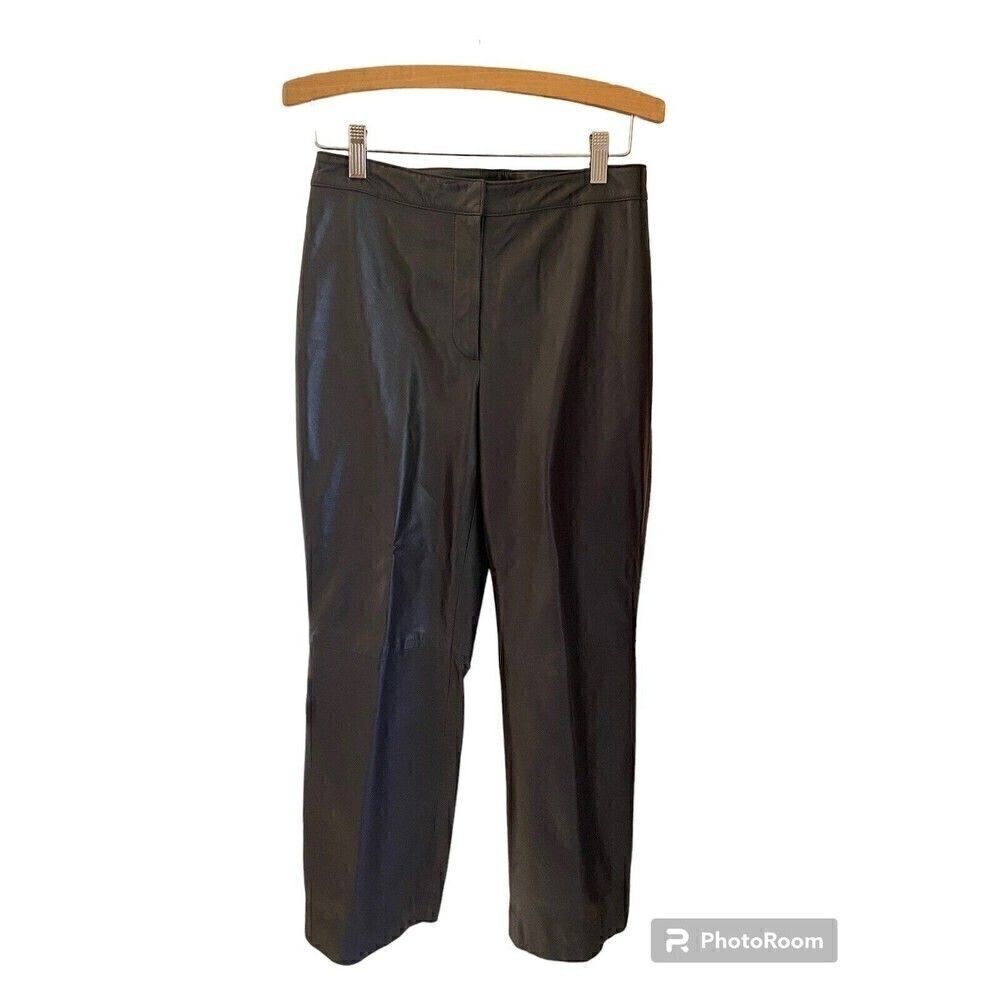 Ann Taylor Loft 100% Leather Brown Pants. Sz.4